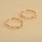 Boucles d'oreille COMÈTE créoles (grandes) - plaqué or