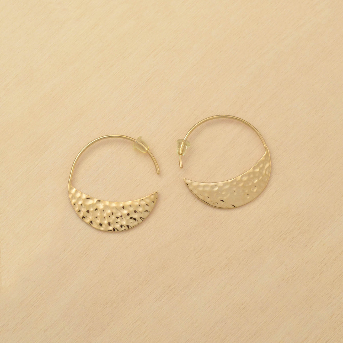 Boucles d'oreille DUNE créoles - plaqué or