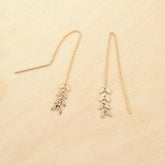 Boucles d'oreille ÉPIS chaine - plaqué or