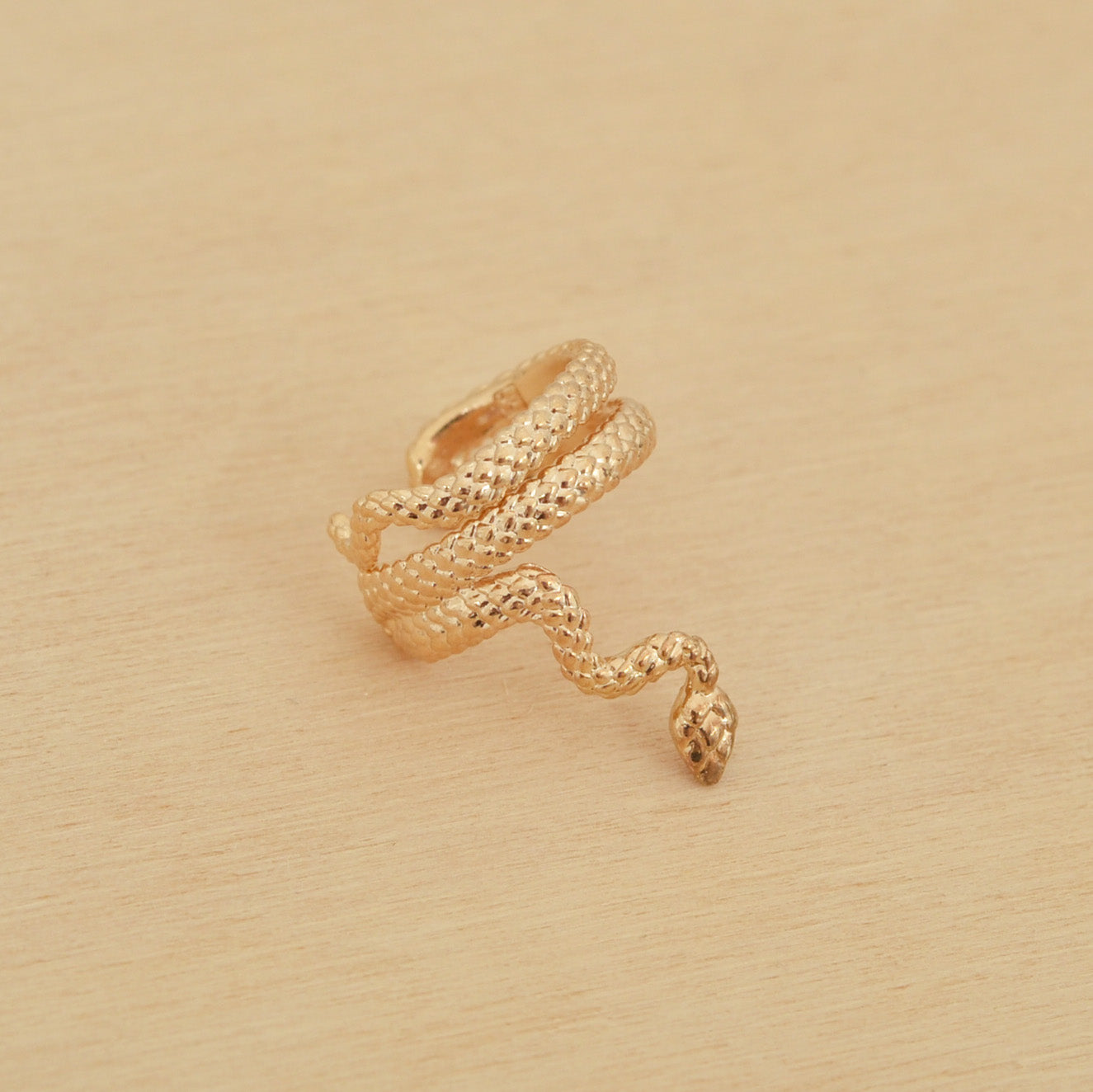 Faux piercing SNAKE - plaqué or