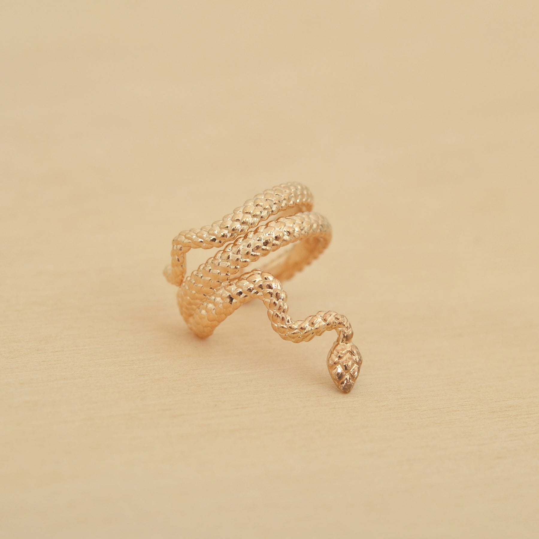 Faux piercing SNAKE - plaqué or