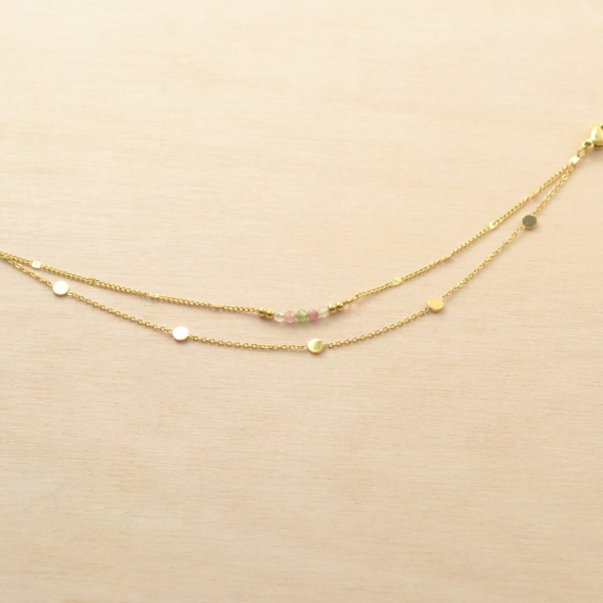 Bracelet LAGON - acier inoxydable & tourmaline