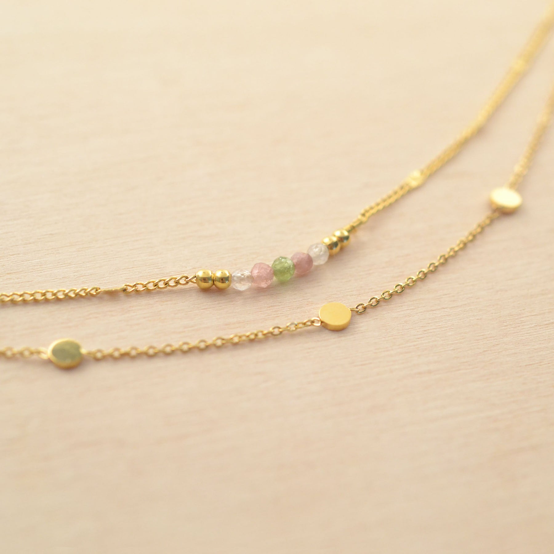 Bracelet LAGON - acier inoxydable & tourmaline