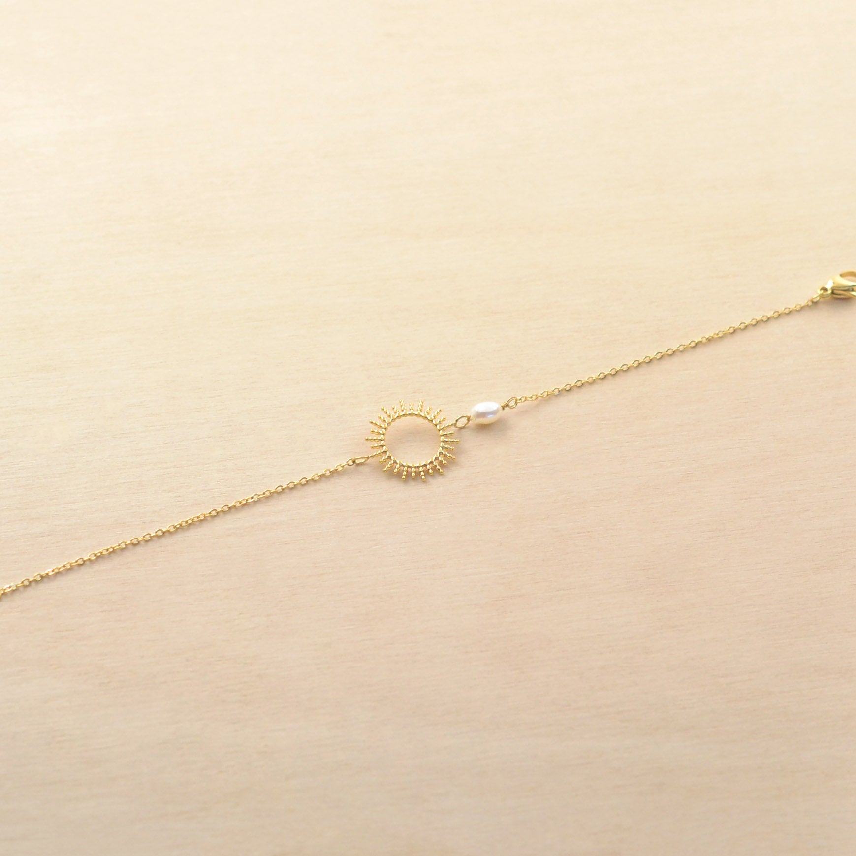 Bracelet POSITANO - acier inoxydable & perle d'eau douce