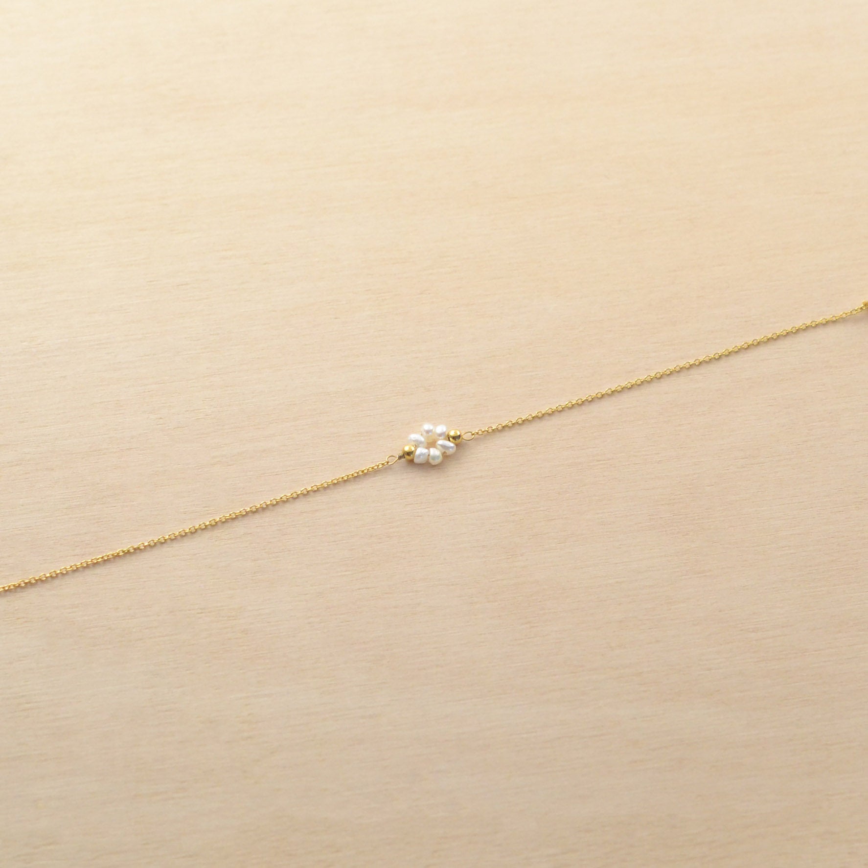 Bracelet VANILLE - acier inoxydable & perles d'eau douce