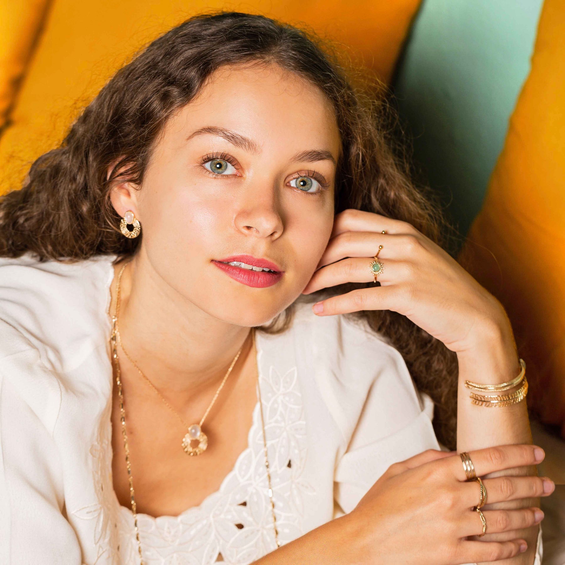 Bague SOLEIL COMÈTE - plaqué or & aventurine - Bijoux fantaisie femme | Votre boutique en ligne de bijoux fantaisie - yukablanc