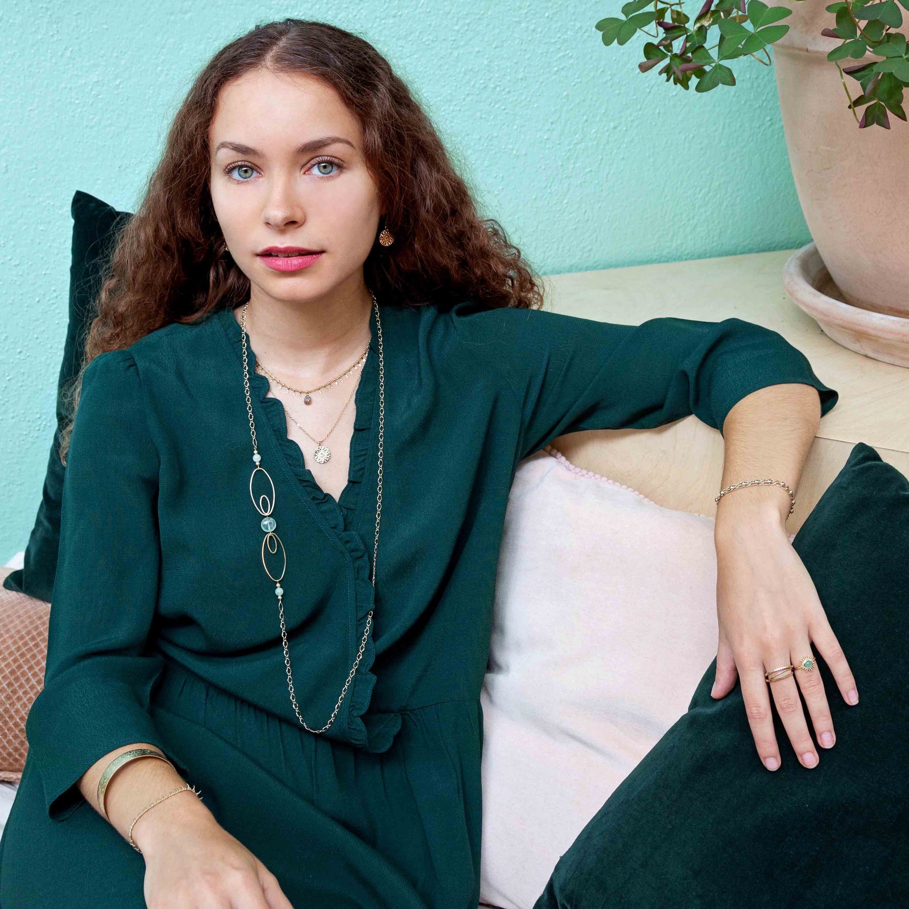 Bague SOLEIL COMÈTE - plaqué or & aventurine - Bijoux fantaisie femme | Votre boutique en ligne de bijoux fantaisie - yukablanc