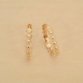 Boucles d'oreille COMÈTE créoles (grandes) - plaqué or