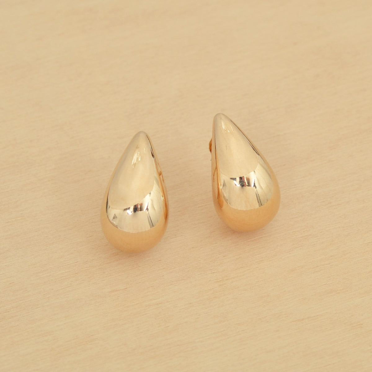 Boucles d'oreille GOUTTE (grandes) - plaqué or