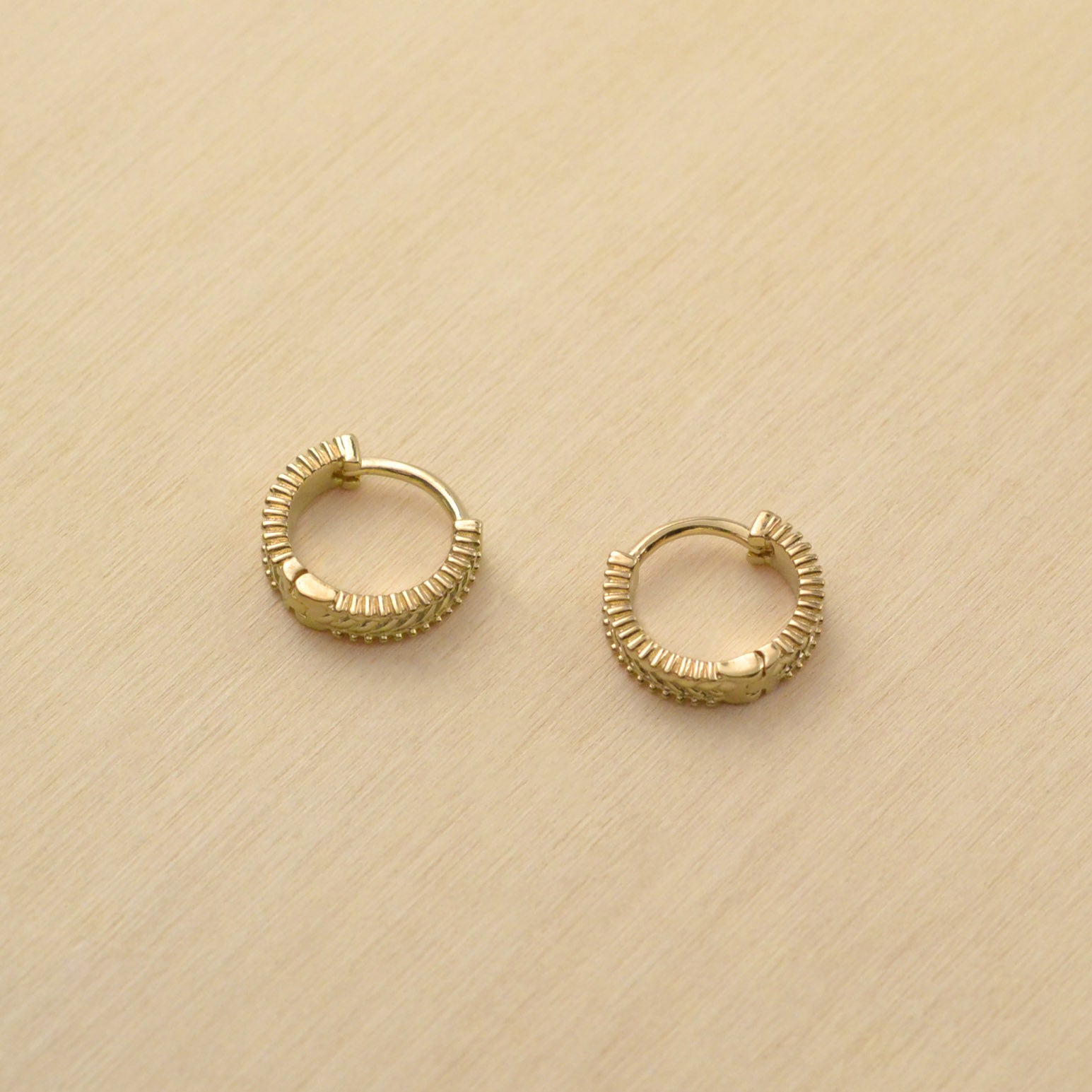 Boucles d'oreille CIRCÉ créoles - plaqué or