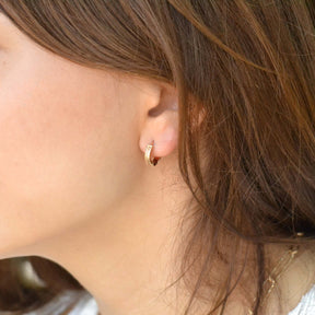 Boucles d'oreille CIRCÉ créoles - plaqué or