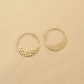 Boucles d'oreille DUNE créoles - plaqué or