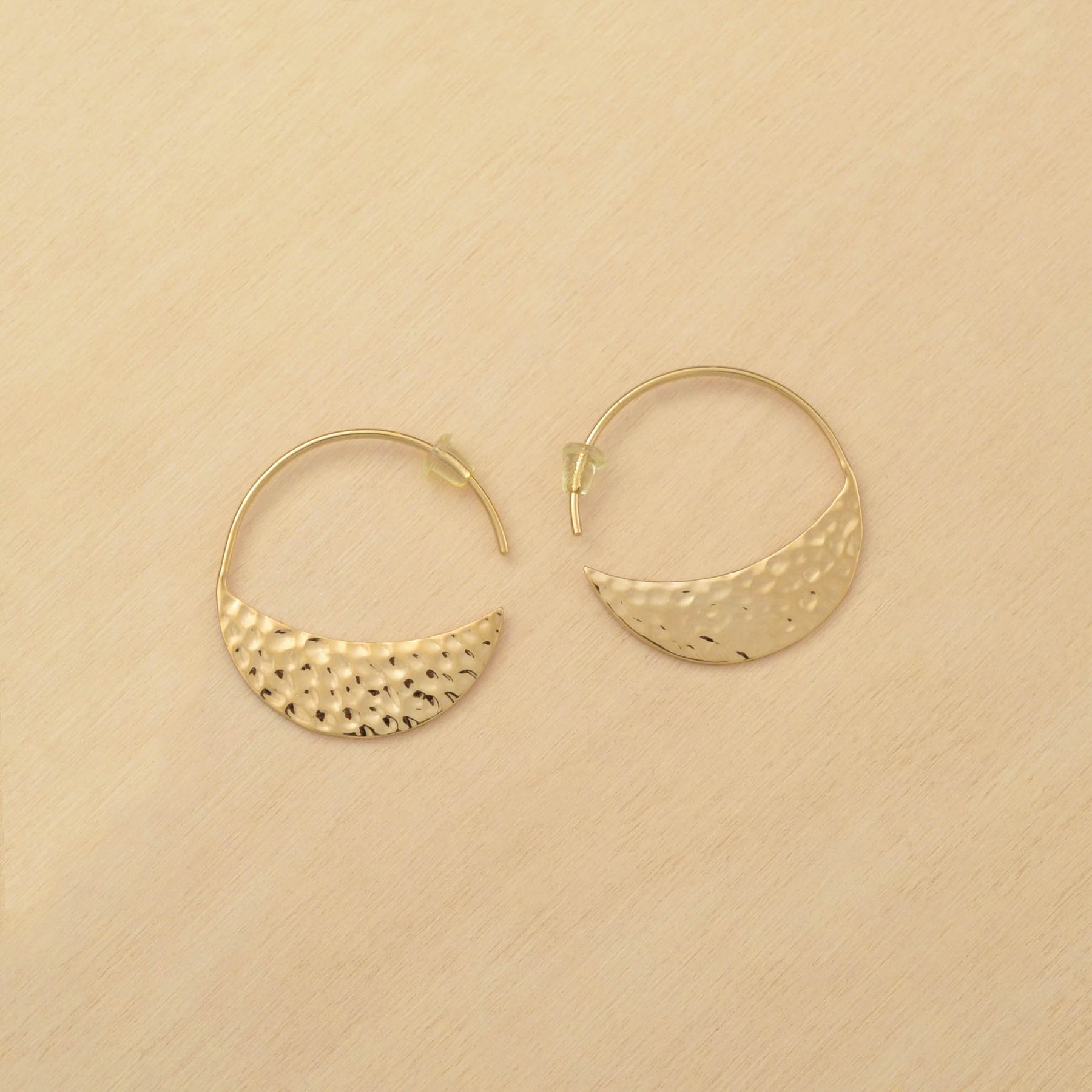 Boucles d'oreille DUNE créoles - plaqué or