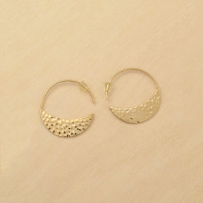 Boucles d'oreille DUNE créoles - plaqué or
