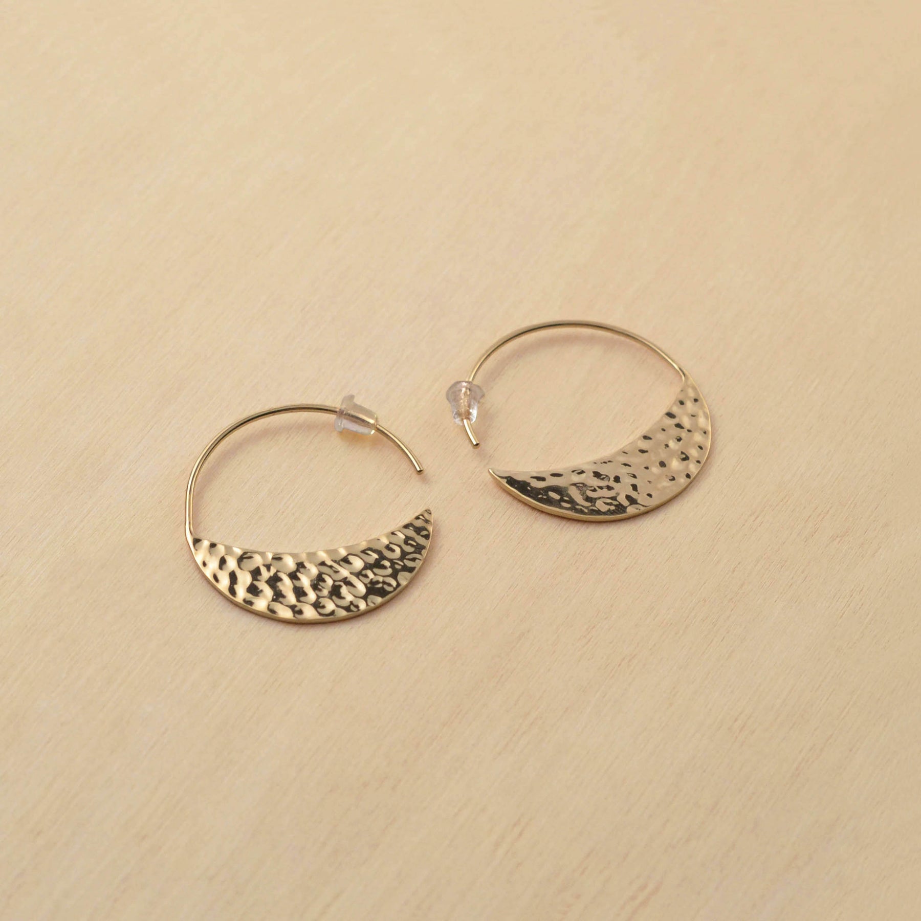 Boucles d'oreille DUNE créoles - plaqué or