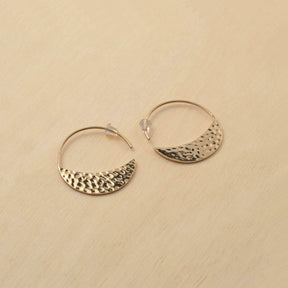 Boucles d'oreille DUNE créoles - plaqué or