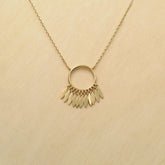 Collier SHADE cercle - plaqué or