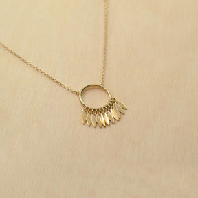 Collier SHADE cercle - plaqué or