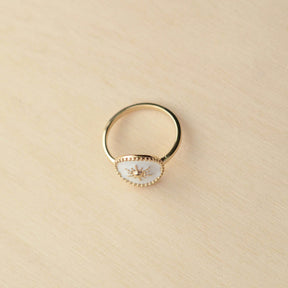 Bague SOLEIL - plaqué or & émail - Bijoux fantaisie femme | Votre boutique en ligne de bijoux fantaisie - yukablanc