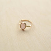 Bague PHÈDRE - plaqué or & quartz rose - Bijoux fantaisie femme | Votre boutique en ligne de bijoux fantaisie - yukablanc
