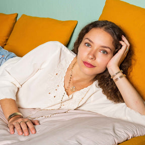 Manchette EUCALYPTUS - plaqué or - Bijoux fantaisie femme | Votre boutique en ligne de bijoux fantaisie - yukablanc