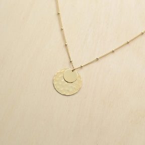 Collier LUNE - plaqué à l'or fin 24 carats - Bijoux fantaisie femme | Votre boutique en ligne de bijoux fantaisie - yukablanc