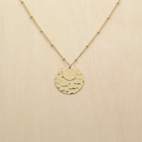 Collier LUNE - plaqué à l'or fin 24 carats - Bijoux fantaisie femme | Votre boutique en ligne de bijoux fantaisie - yukablanc