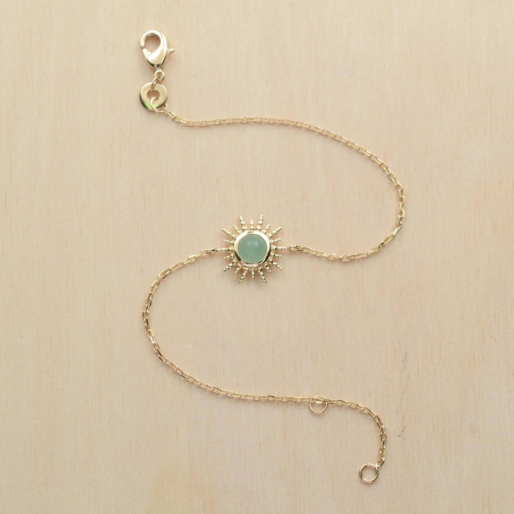 Bracelet COMÈTE - plaqué or & aventurine - Bijoux fantaisie femme | Votre boutique en ligne de bijoux fantaisie - yukablanc