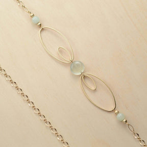 Sautoir NÉBULEUSE - plaqué à l'or fin 24 carats & morganite - Bijoux fantaisie femme | Votre boutique en ligne de bijoux fantaisie - yukablanc