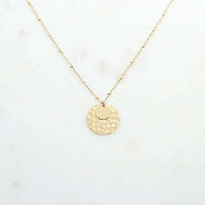 Collier LUNE - plaqué à l'or fin 24 carats - Bijoux fantaisie femme | Votre boutique en ligne de bijoux fantaisie - yukablanc