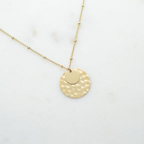 Collier LUNE - plaqué à l'or fin 24 carats - Bijoux fantaisie femme | Votre boutique en ligne de bijoux fantaisie - yukablanc